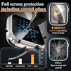 YMHML 2 Pack for Apple Watch Screen Protector 41mm