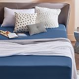 Bedsure Single Fitted Sheet Deep Pocket 16in Navy 90x190cm view 2