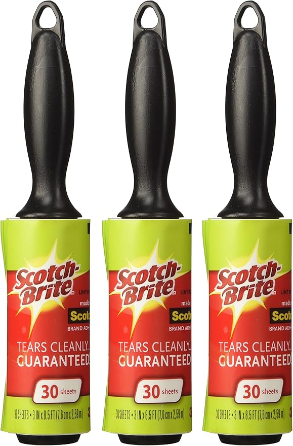 Scotch 3M 30Sheet Mini Lint Rollers, Pack of 3 Health