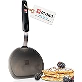 Silicone Turner Pancake Spatula - Nonstick Cookware Safe 600°F Heat-Resistant Flexible & Thin Cooking Flipper for Eggs - Reinforced Stainless Steel Core - BPA Free & Dishwasher Safe by DI ORO