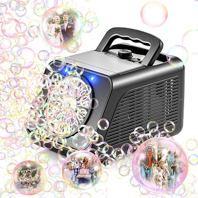Tecnock Bubble Machine Automatic Bubble Blower 15000+ Bubbles/Min 2 Speeds