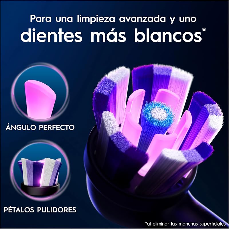 iO Radiant White Cabezales de Recambio Originales, Negros, Pack de 8
