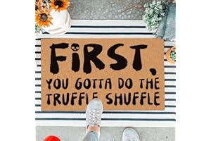 XLQHYH Funny Doormat Front Door Mat Entryway Outdoor Mat with Heavy Duty Front Porch Welcome Mats Entry Brown Mat House Warming Gift Mat 29.5 x 17 inch (First, You Gotta Do The Truffle)
