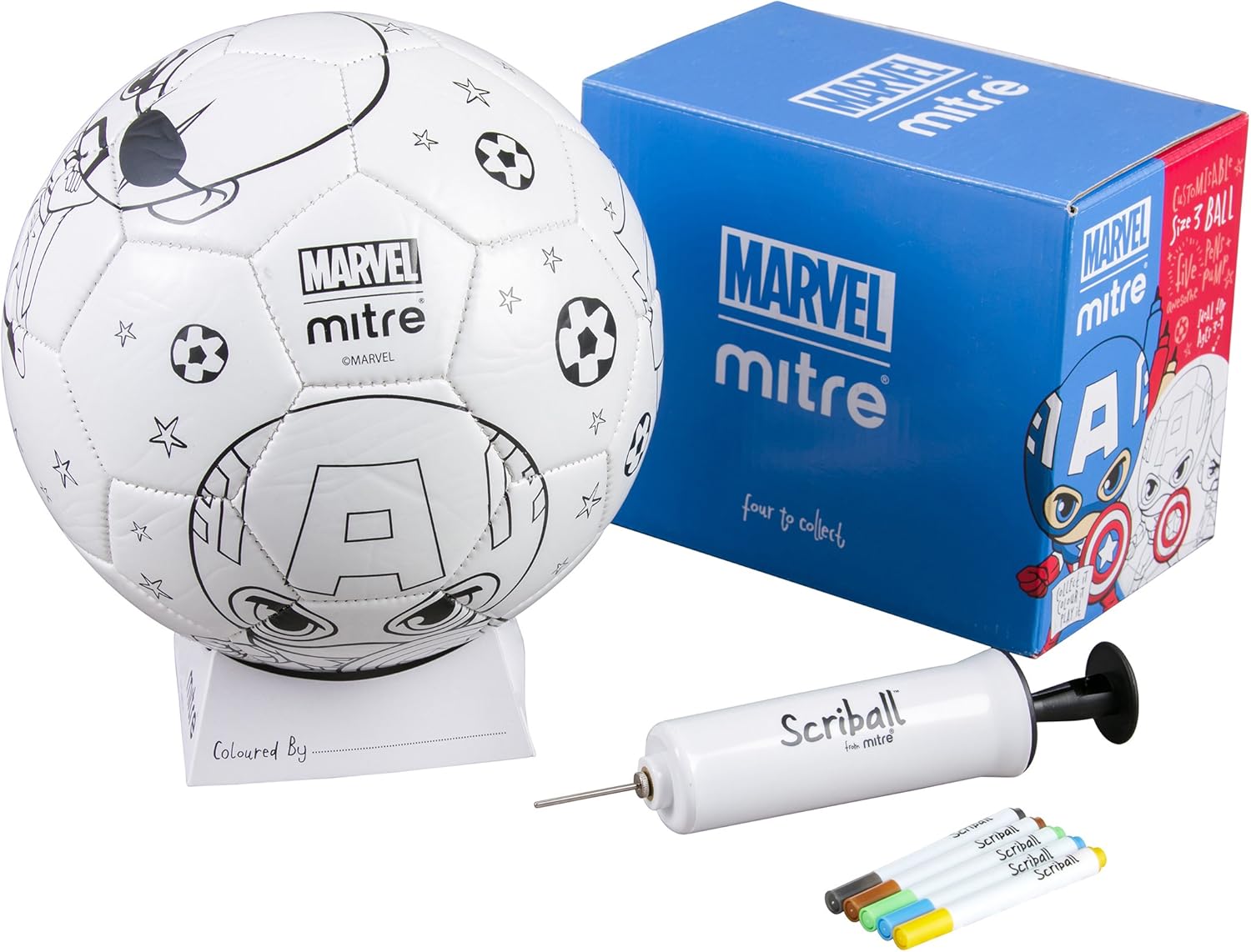 Mitre Kids Capitán América Scriball - Balón de fútbol con ...