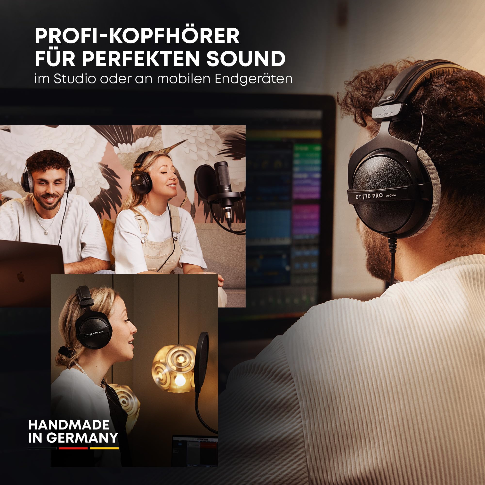 beyerdynamic DT 770 PRO 80 Ohm Over‑Ear‑Studiokopfhörer. Geschlossene Bauweise, kabelgebunden für professionelles Recording und Monitoring. Handmade in Germany 5