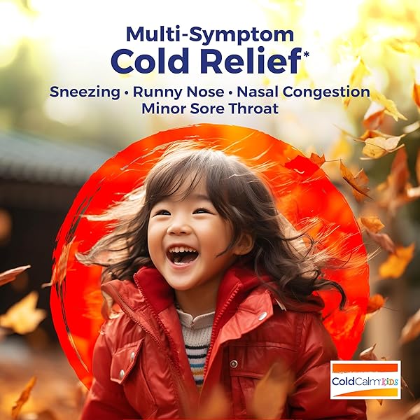 BOIRON COLDCALM KIDS PELLETS FOR RELIEF OF COMMON COLD SYMPTOMS SUCH AS SNEEZING, RUNNY NOSE, SORE THROAT, AND NASAL CONGESTION – 2 COUNT (160 PELLETS)