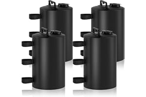 STDSERENDI Canopy Water Weights Bag, 88 lb Tent 4 Leg Weights Bag, Portable 10L Water Bag Windproof Fixed Canopy Weights Bag, for Outdoor Pop Up Tent, Canopies, Gazebo, Shelter, 4 Pack (10L Black)