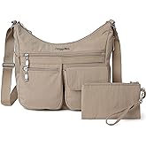 Baggallini womens Everywhere Bagg Crossbody Women 11x9 Lightweight Nylon Hobo Water-resistant Travel Bag W/Rfid