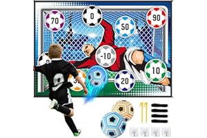 AIGIMU Soccer Games Set - Soccer Game Target Toss Party Game, Mini Soccer Toys with Adhesive Soccer, Soccer Birthday Gift for Kids Boys Girls Yard and Backyard Game