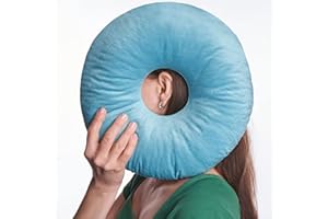 ODOXIA Piercing Pillow | Ear Piercing Pillow for Side Sleepers | Relieves Ear Pain | Adjustable Filling | Donut Pillow for Ear | Reduces Ear Pressure | Pillow with Ear Hole | CNH Ear Pillow | Earring Pillow