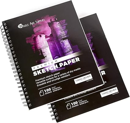 Castle Art Supplies Artists Sketch Books 2 Sketch Pad Pack 9 X 12 200 Sheets Of Sketch Paper Ideal For Drawing And School Supplies Acid Free