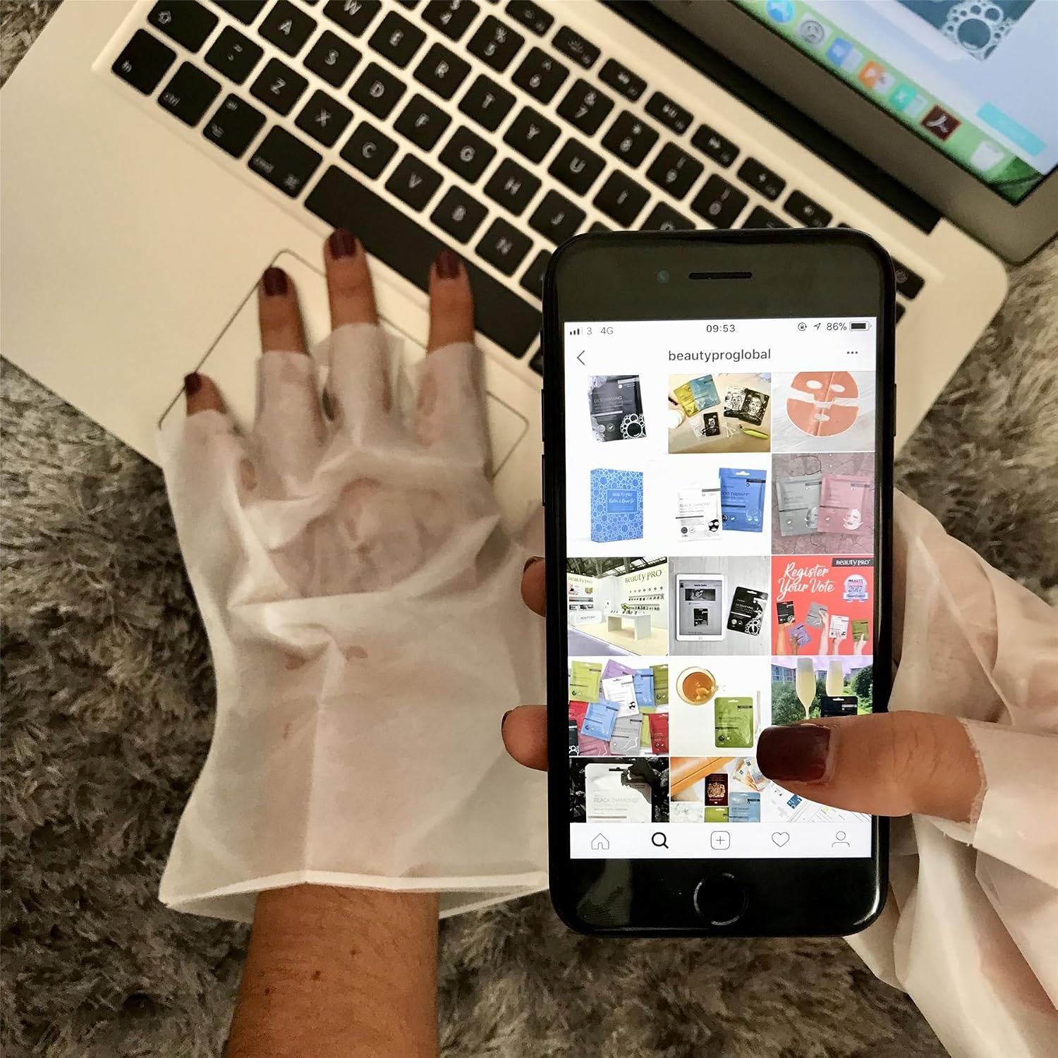 BEAUTYPRO HAND THERAPY Hand Mask Moisturising Gloves Anti-Ageing Treatment Dry Cracked Hand Removeable Tips Safe with Natural Gel & Extensions Nails Skincare Award Winning Brand - Image 5