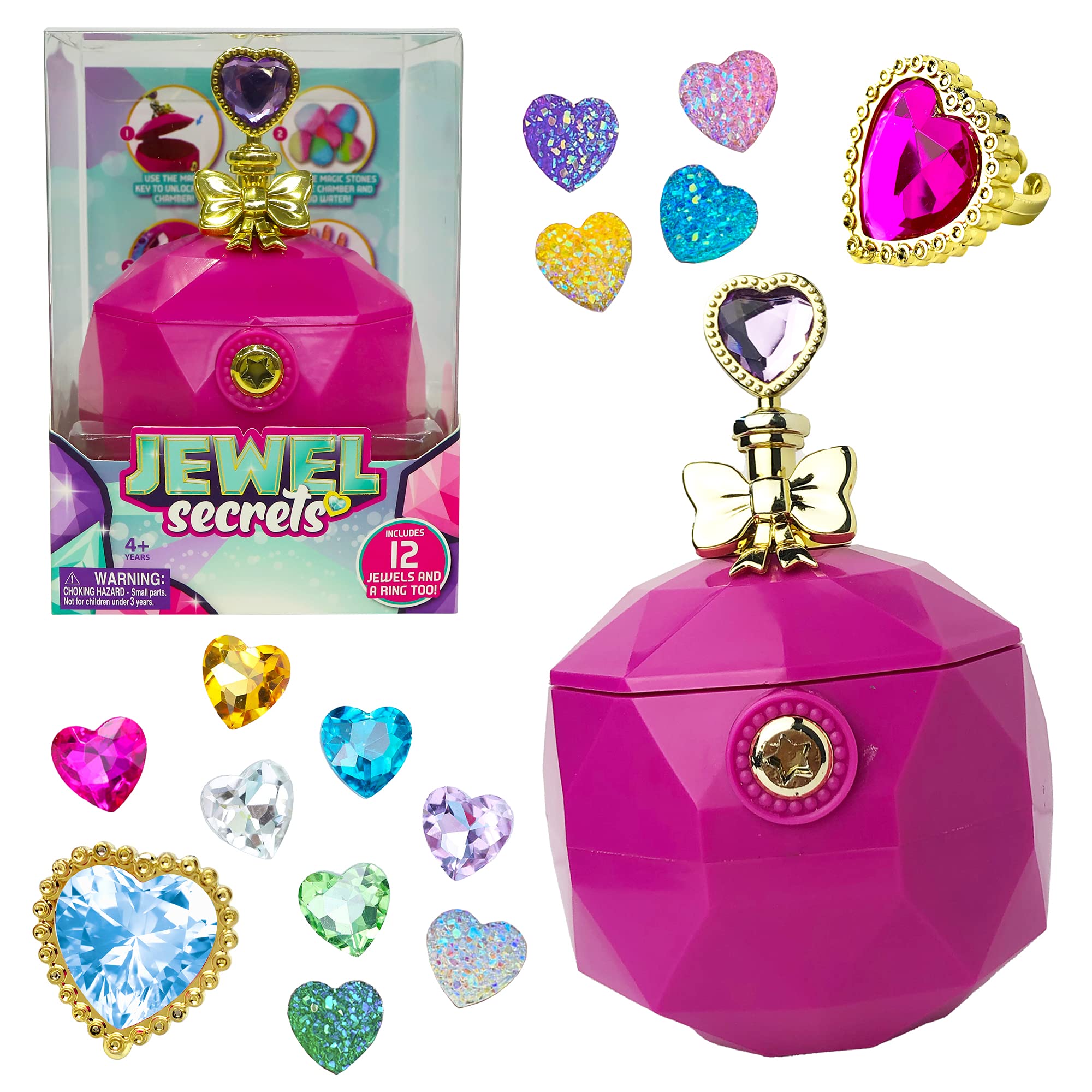 Jewel Secrets - Ring Set - For Dress Up - Make Your Own Jewellery, Gems Inside Magic Stones