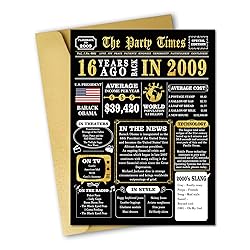 MOROLURU Jumbo 16th Birthday Card, Funny Gifts for