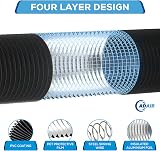 Adair 4in x 10ft Tumble Dryer Vent Hose 100mm Black Ducting with Clamps view 4