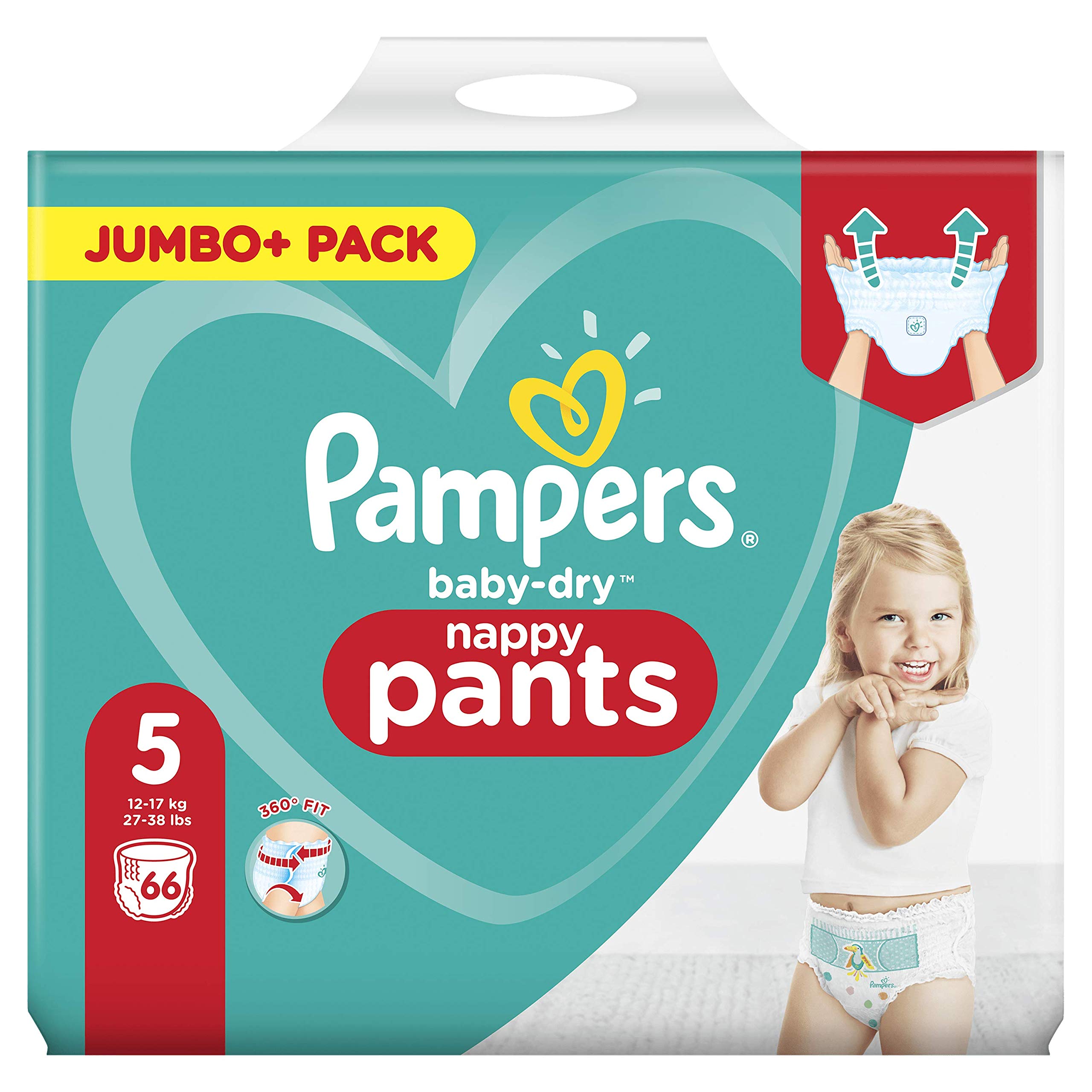 Pampers 81714241 Baby-Dry Pants Pack of 66 White
