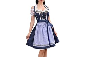 Clearlove Women's Oktoberfest Costume Dress Dirndl Dresses Women German Beer Costumes Outfit for Carnival