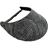 The Incredible Sunvisor Women's Black White Design Lightweight Packable Foam Visor for Sun Protection and Outdoor Activities