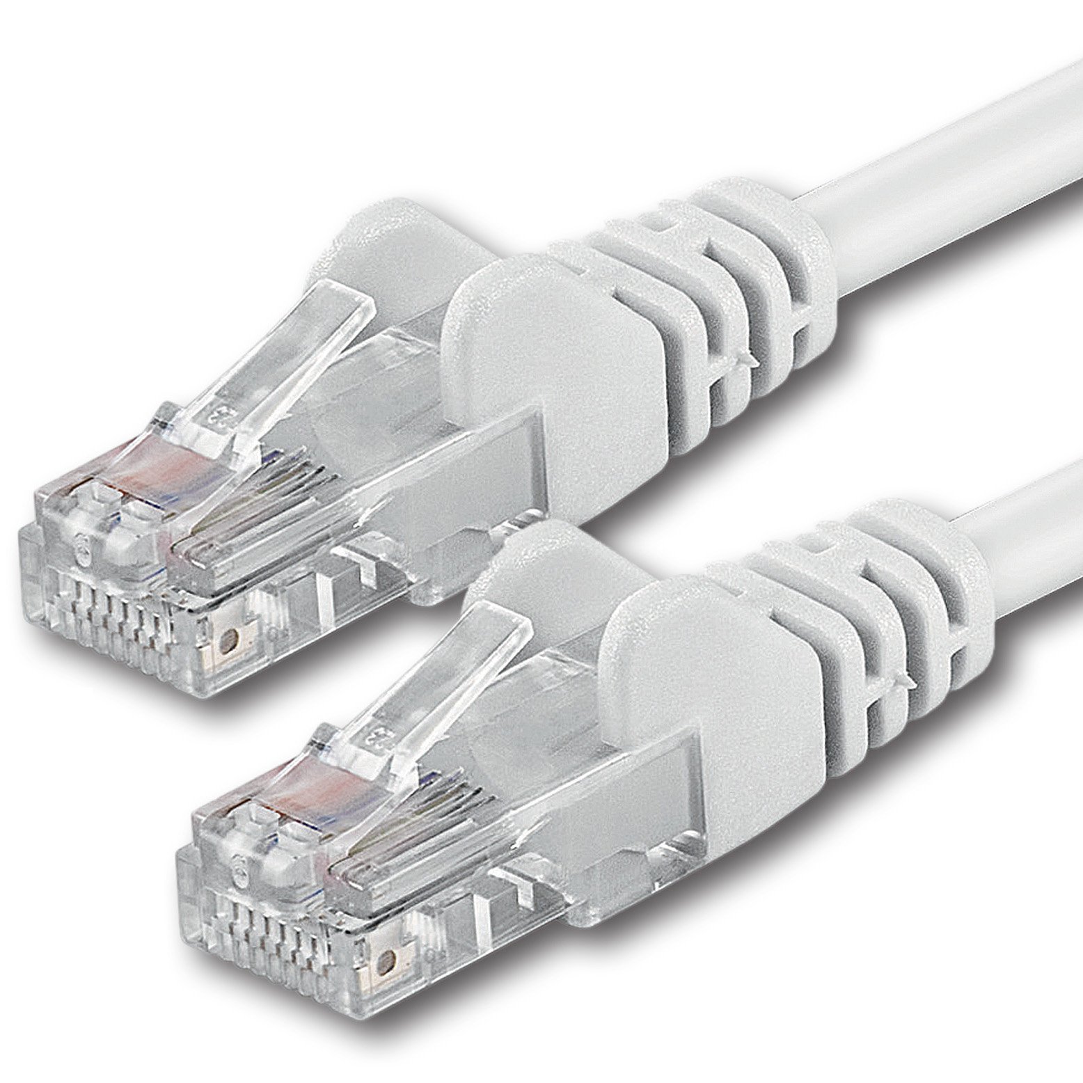 1aTTack.de 3.0m - white - 1 piece - CAT.6 CAT6 Ethernet LAN network cable 1000 Mbit/s patch cable