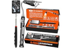 HERKING Valentines Day Gifts for Him Men Husband - Magnetic Pickup Tool and Extendable Mirror, Telescoping Magnet Flashlight, Mens Birthday Gifts for Dad from Daughter or Wife