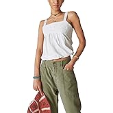 Lucky Brand Womens Lucky Brand Women's Floral Embroidered Bubble Tank