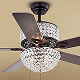Amazon Com River Of Goods 16553s Caged Crystal Ceiling Fan Home