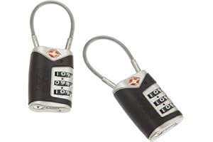 LEWIS N. CLARK 4014648 Lewis N Clark Travel Sentry Cable Lock 2 Pack black