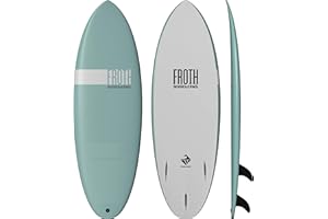Boardworks Froth – Soft Top Surfboard – Wakesurf Board – 3 Colors - 5 Sizes from 5’ to 9’