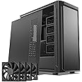 DARKROCK Classico Max Storage Master E-ATX Computer Case with 4x120mm Black Fan, 10 x3.5 HDD+3 x2.5 SDD USB 3.0 Ready, 360mm Radiator Supported, Vertical Slots for GPU Vertically Mount - Black