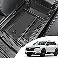 Neepiar Center Console Organizer Compatible with 2025 2024 2023 Honda CR-V Armrest Storage Box Coin and Glass Holder ABS Plastic Insert Secondary Storage Interior Accessories