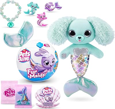 Pets Alive Furmaids by ZURU Electronic Soft Mermaid Plush Toy Green