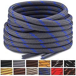 Stepace Round Shoelaces [2 Pairs] Heavy Duty Boot