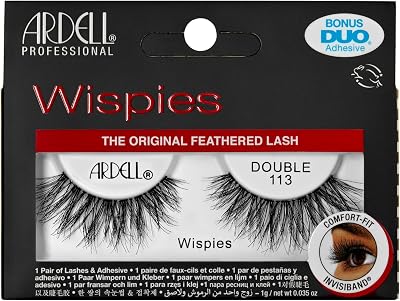 Ardell Double Wispies 113 False Eyelashes with Duo Adhesive Included