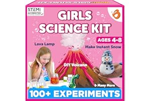 Butterfly EduFields 100+ Girls Science Kit for Kids Ages 4 5 6 7 8 | Girls in STEM & Science Experiments | Educational Gift Ideas for 4 5 6 7 8 Year Old Girl | STEM Projects, Fun Learning