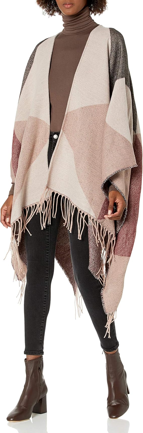 Amazon Brand Goodthreads Women's Wrap Shawl Poncho Cape