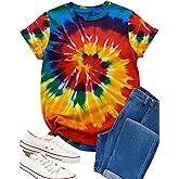 Women Hippie Shirt Peace Love 60s 70s Shirt Peace Sign Tshirts Tie Dye Inspirational Vintage Hippie Style Tee Tops