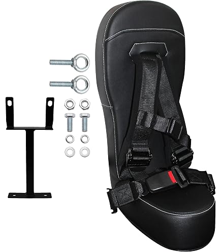 Rear Bench Seat For Honda Talon (2019-2024) - Black With Red Seat, Black Harness