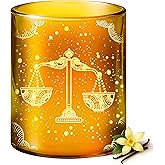 AOVILA Libra Candles for Women, Zodic Votive Candle Holder with Scented Tealight Candle, Perfect Libra Gifts for Birthday,Graduation,Retirement,Meditation Yoga,Home Decor,Table Centerpiece