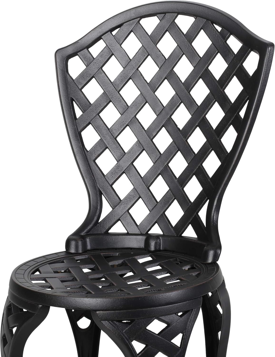 Christopher Knight Home La Sola Metal Outdoor Bistro Set, Black With Bronze: Garden & Outdoor