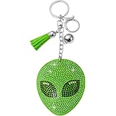 Popfizzy Double Sided Keychains for Women and Girls, Rhinestone Bag Charm, Sparkly Bling Purse Charms, Cool Gifts for Women