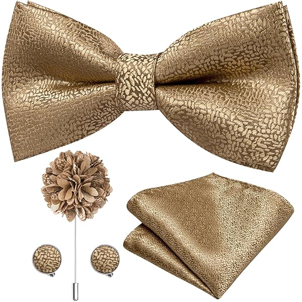 metallic gold bowtie