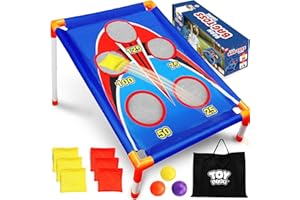 TOY Life Bean Bags Toss Carnival Games, Cornhole, Outdoor Toys for Kids Ages 4-8, Backyard Game Sports & Outdoor Play, Outside Toys for Ages 5-7, Family Lawn Yard Games Birthday Party, Gift for Boys