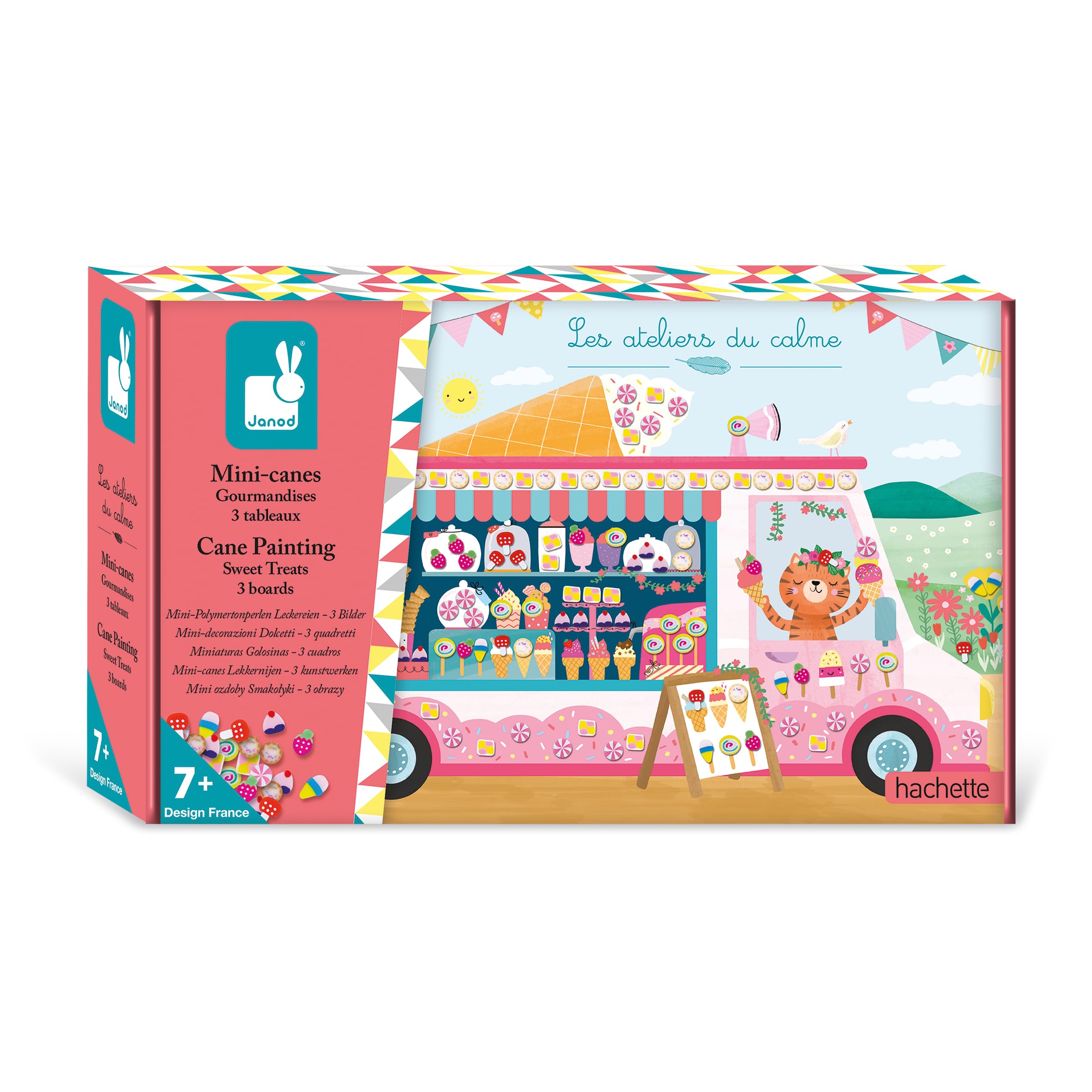 Janod - Gourmet Mini-Cane Sticking Set - The Calm Workshops - 3 Boards - Child Craft Kit - Fine Motor Skills and Concentration Learning - from 7 Years Old - J09105