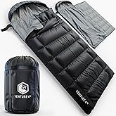 VENTURE 4TH Backpacking Sleeping Bag – XXL, Double and Single Sizes - Lightweight Warm & Cold Weather Sleeping Bags for Adults, Kids & Couples – Ideal for Hiking, Camping & Outdoor Adventures