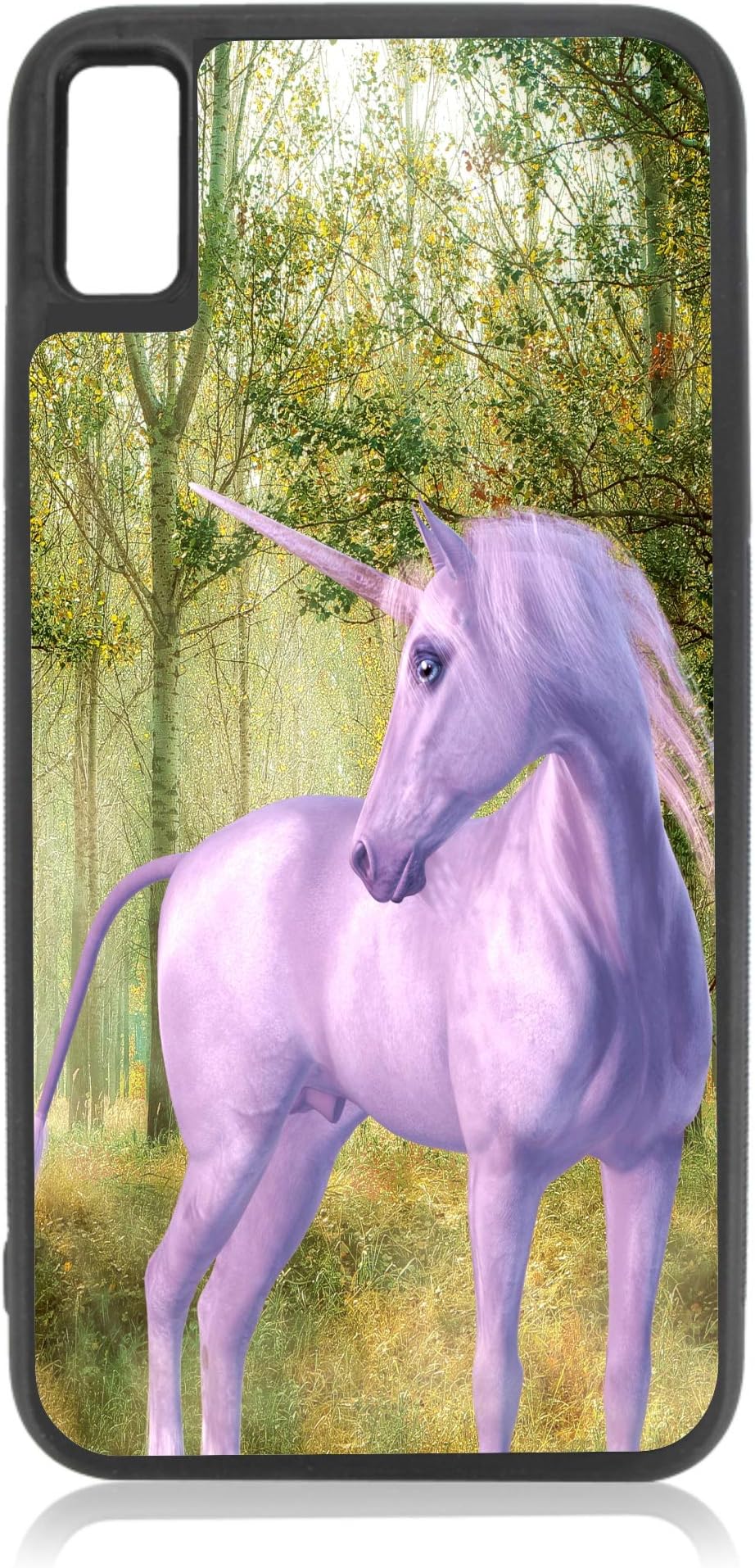 Unicorn in The Wild iPhone Xs Unicorn Case Black TPU Case Cover That is Compatible with The Apple iPhone 10 / iPhone X/iPhone Xs - iPhone 10 Case - iPhone X Case - iPhone Xs Case
