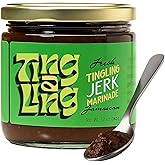 Ting A Ling Jerk Marinade – Authentic Jamaican Scotch Bonnet Sauce for Grilling, jerk seasoning jamaican style Roasting & Drizzling | Bold Caribbean Flavor | Vegan-Friendly | 12 oz Jar