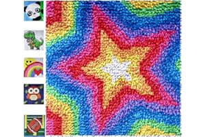 Puzamen Star Latch Hook Kits, Small Cool Latch Hook Kids