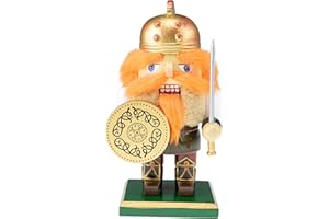 Clever Creations Viking 7 Inch Traditional Wooden Nutcracker, Festive Christmas Décor for Shelves and Tables