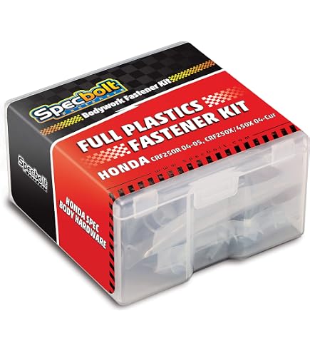 Honda CR Motorcycle Hardware Kit - 250-Piece Bolt Set For Plastic, Seat, Body, Rotor, Sprocket & More (Zinc Plated Steel)