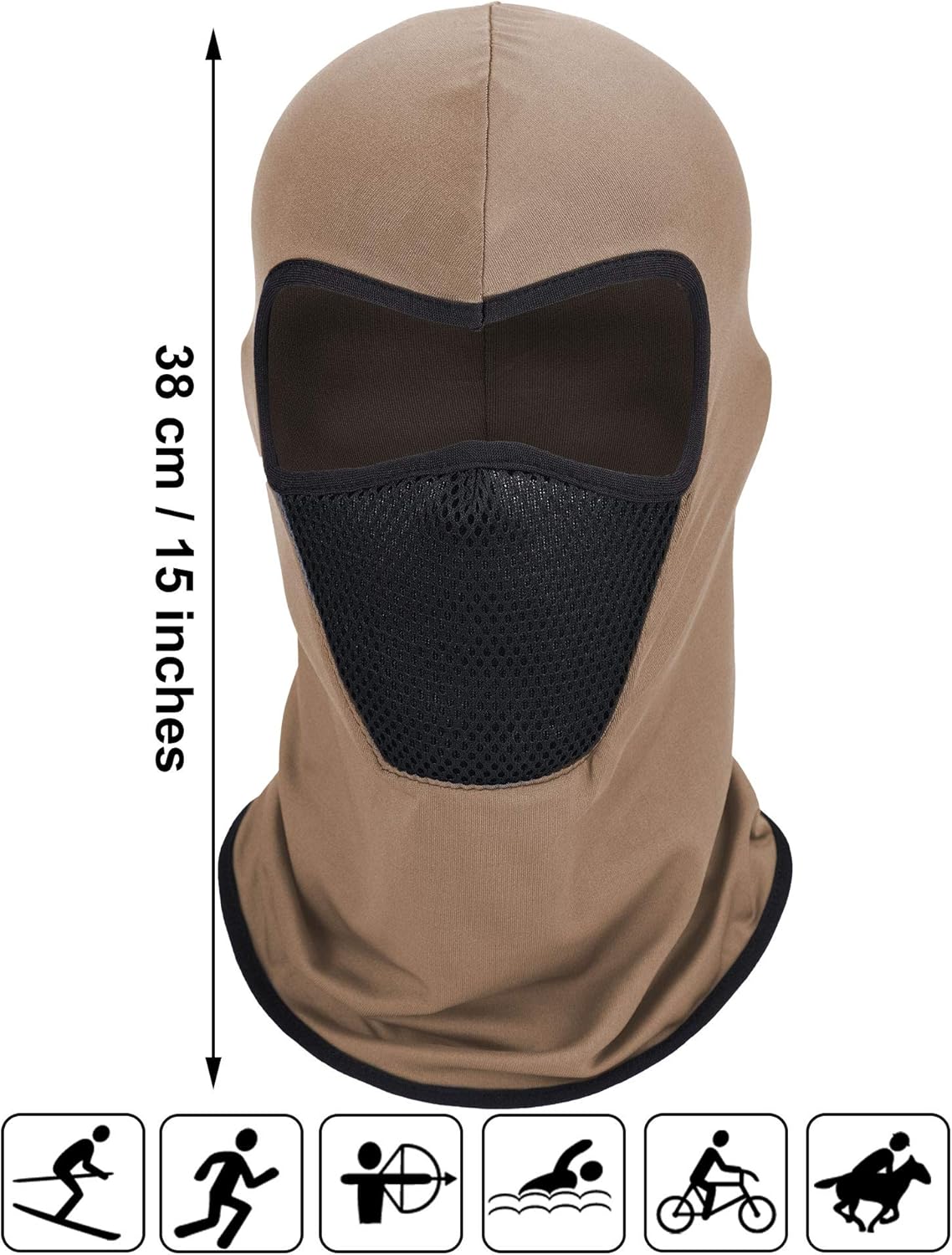 6 Pieces Summer Balaclava Face Mask Breathable Sun Dust Protection Mask Long Neck Cover for Outdoor Activities (Blue, Khaki, Black, Navy Blue, Grey, Army Green) at  Men’s Clothing store